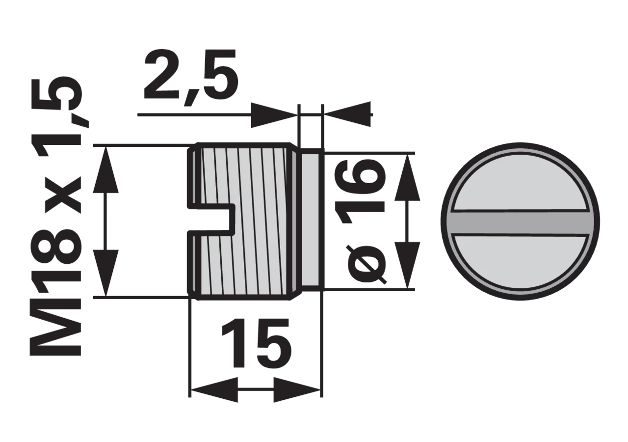 Gewindebolzen für Messerkopf, M18 x 15 mm – passend für Reform B580466990 GartenShop24