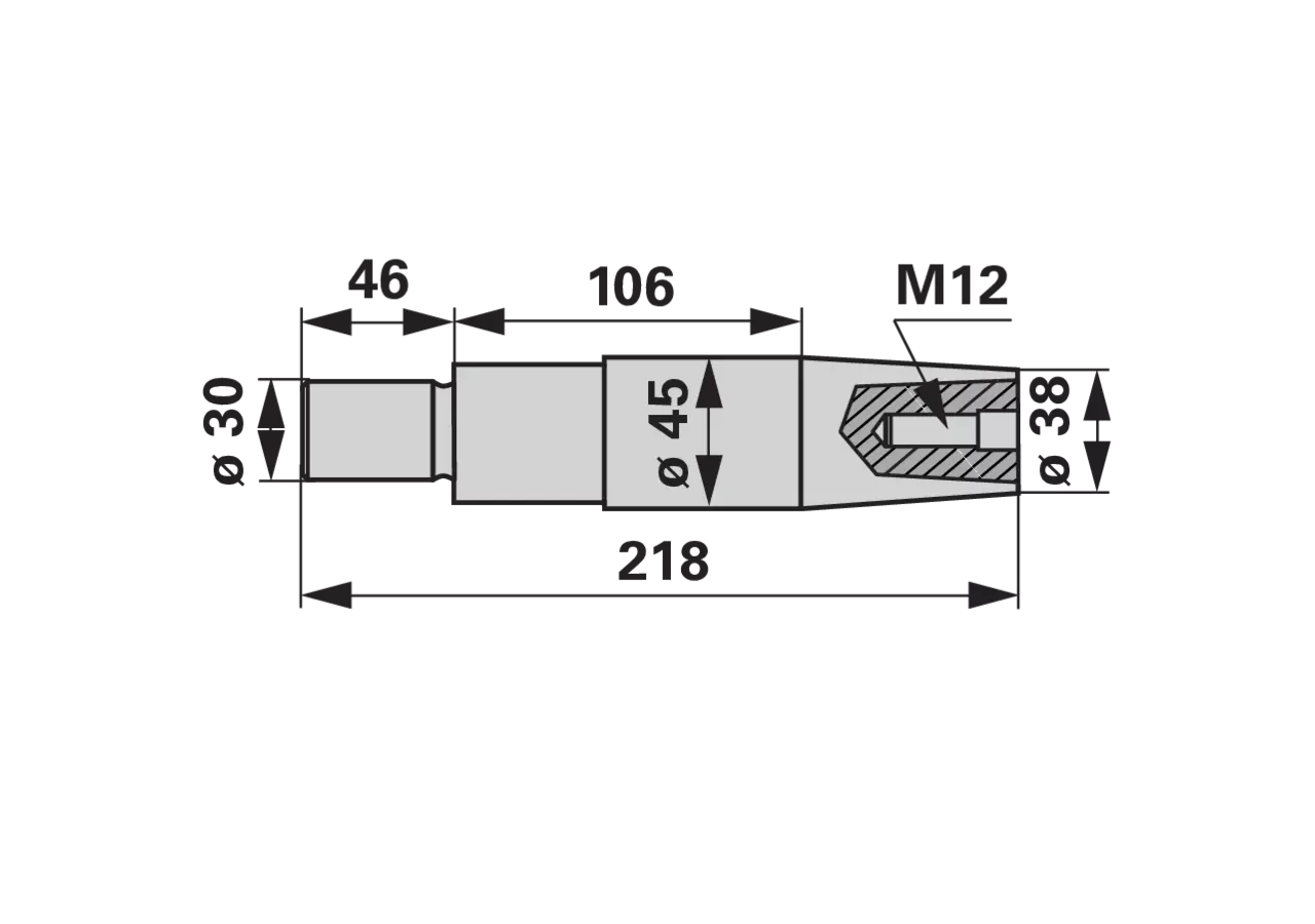 Tragbolzen AD 30 x L 218 mm – passend für Rapid 59507 GartenShop24