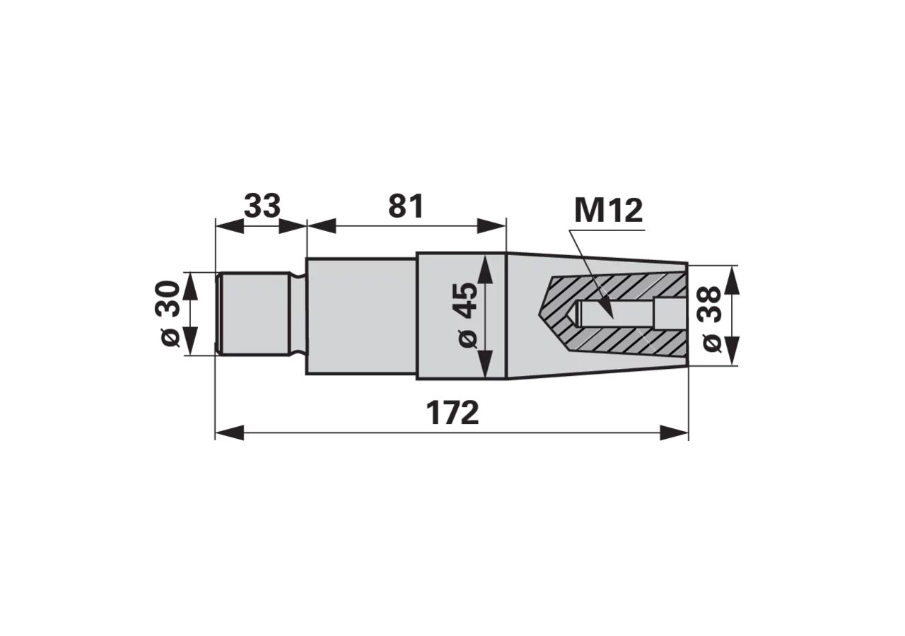 Tragbolzen AD 30 x L 172 mm Rapid 11321 Rapid