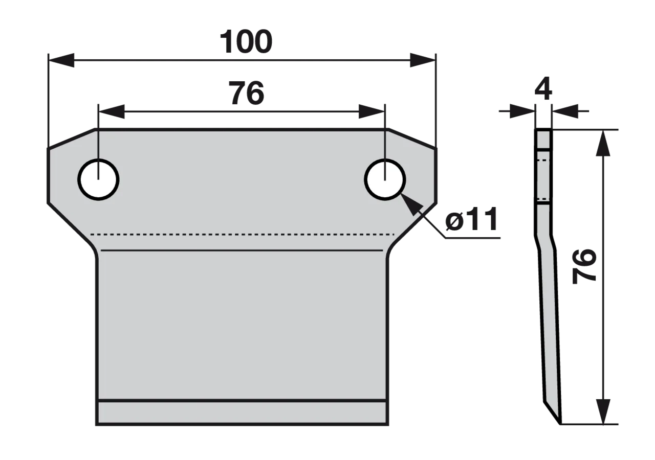Messerhalter L 100 mm – passend für Aebi AM8883/1 GartenShop24