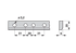 Messerrücken L 1.170 mm, abgeschrägt ESM 3520700 ESM