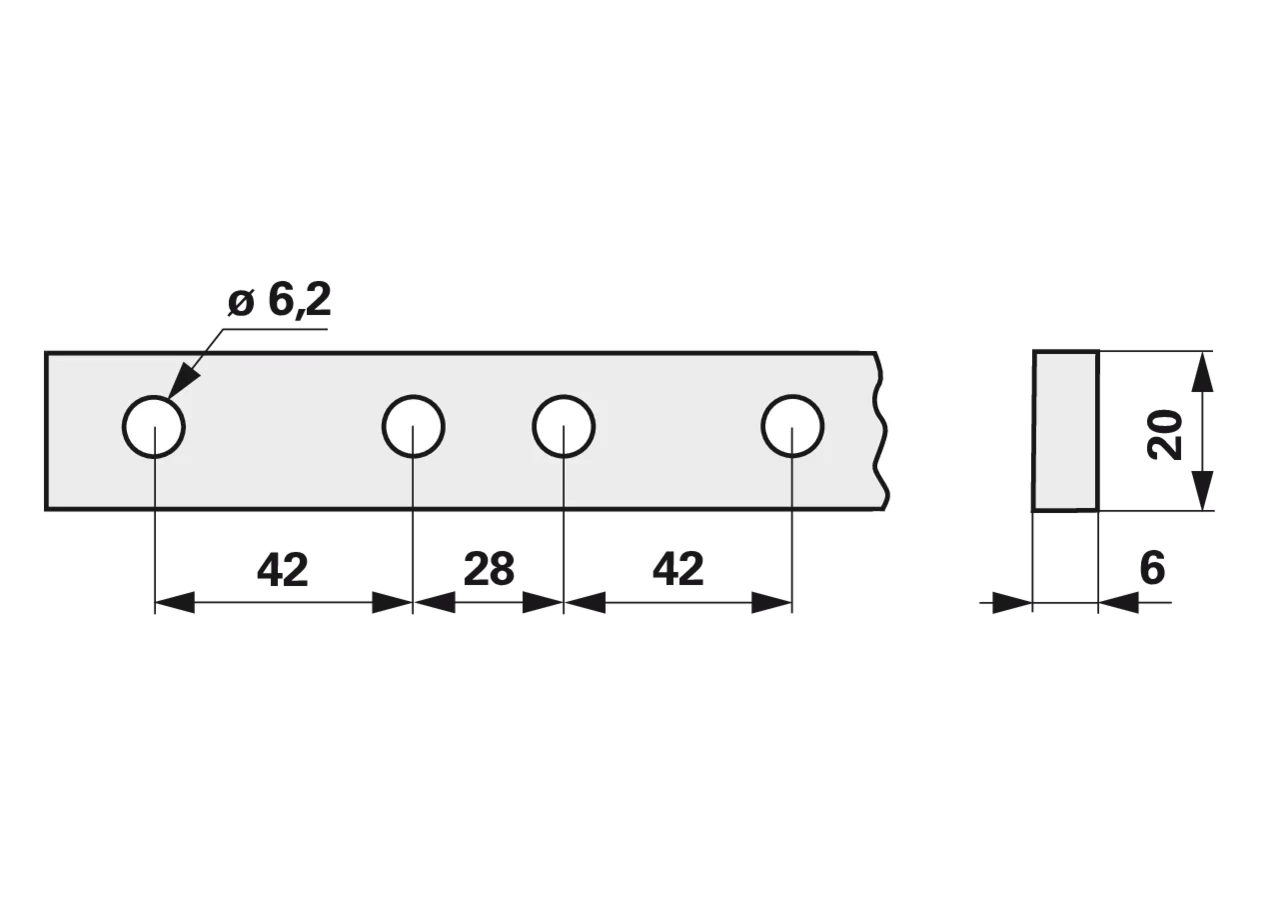 Obermesserrücken L 350 cm, für Portalantrieb ESM 355.8950 ESM