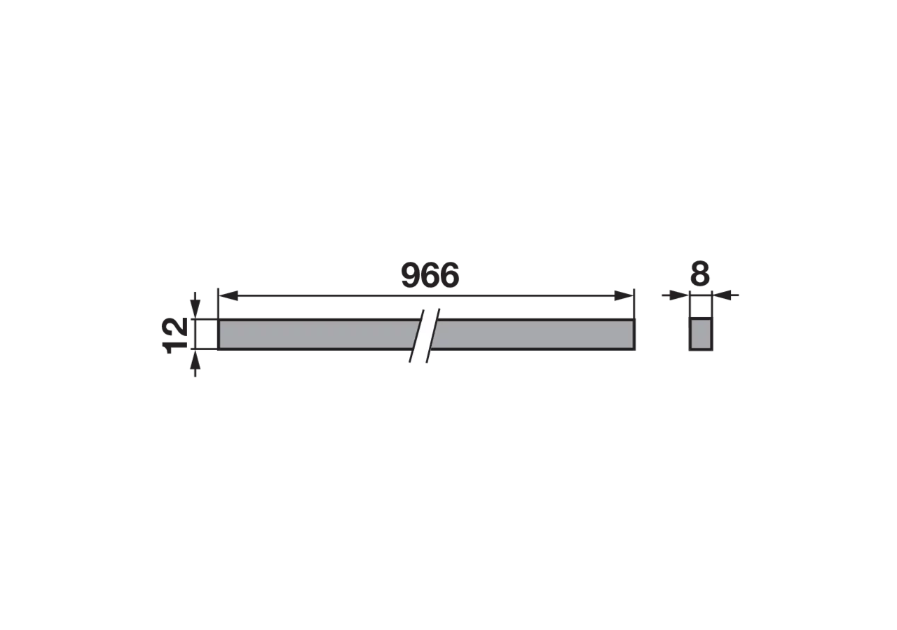 Reibleiste L 966 mm, 2 Stück – passend für Bucher H150043000 GartenShop24