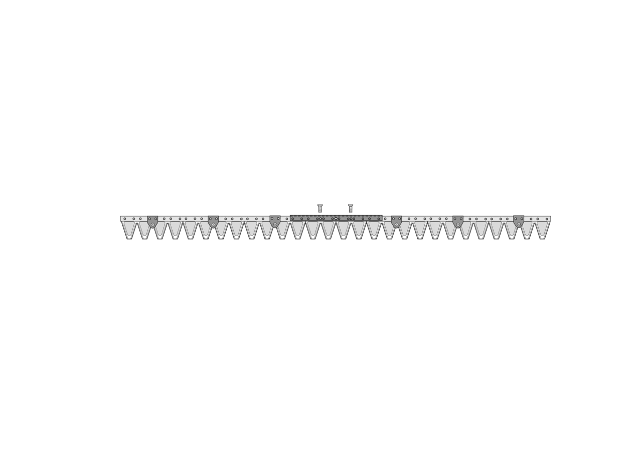 Mähmesser L 142 cm, 28 Klingen, glatt ESM 2510280 ESM