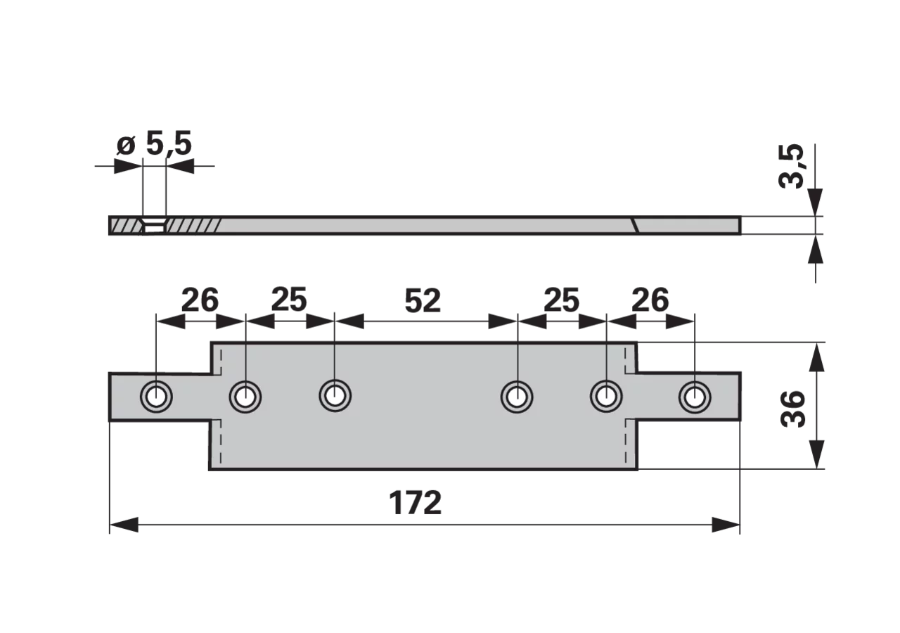 Mähmesser L 130 cm,17 Klingen, gezahnt, Type DIN 75 – passend für Aebi AM9985/13 Schröckenfux