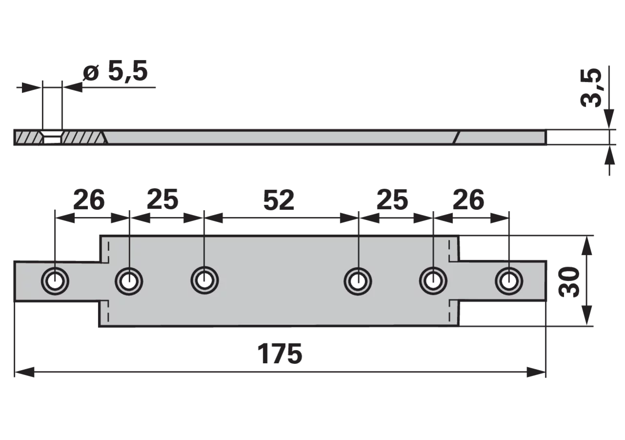 Mähmesser L 190 cm, 25 Klingen, gezahnt, DIN 80 – passend für Aebi 104.4855 Schröckenfux
