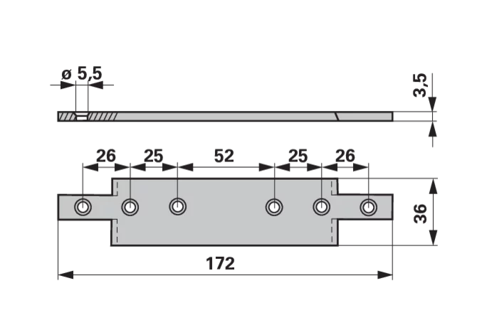 Mähmesser L 175 cm, 23 Klingen, gezahnt, DIN 75 – passend für Aebi 100.8408 Schröckenfux