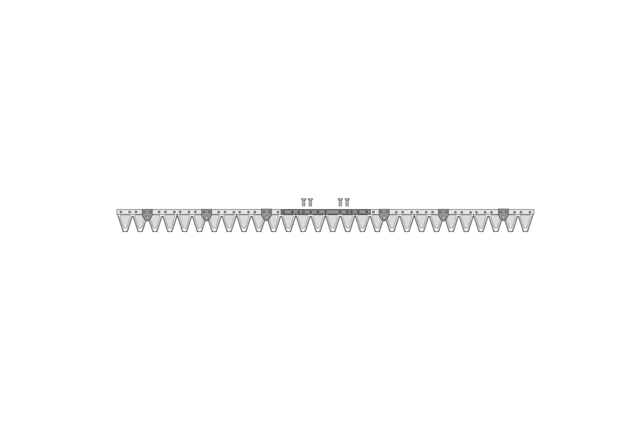 Mähmesser L 142 cm, 28 Klingen, glatt ESM 2510820 ESM