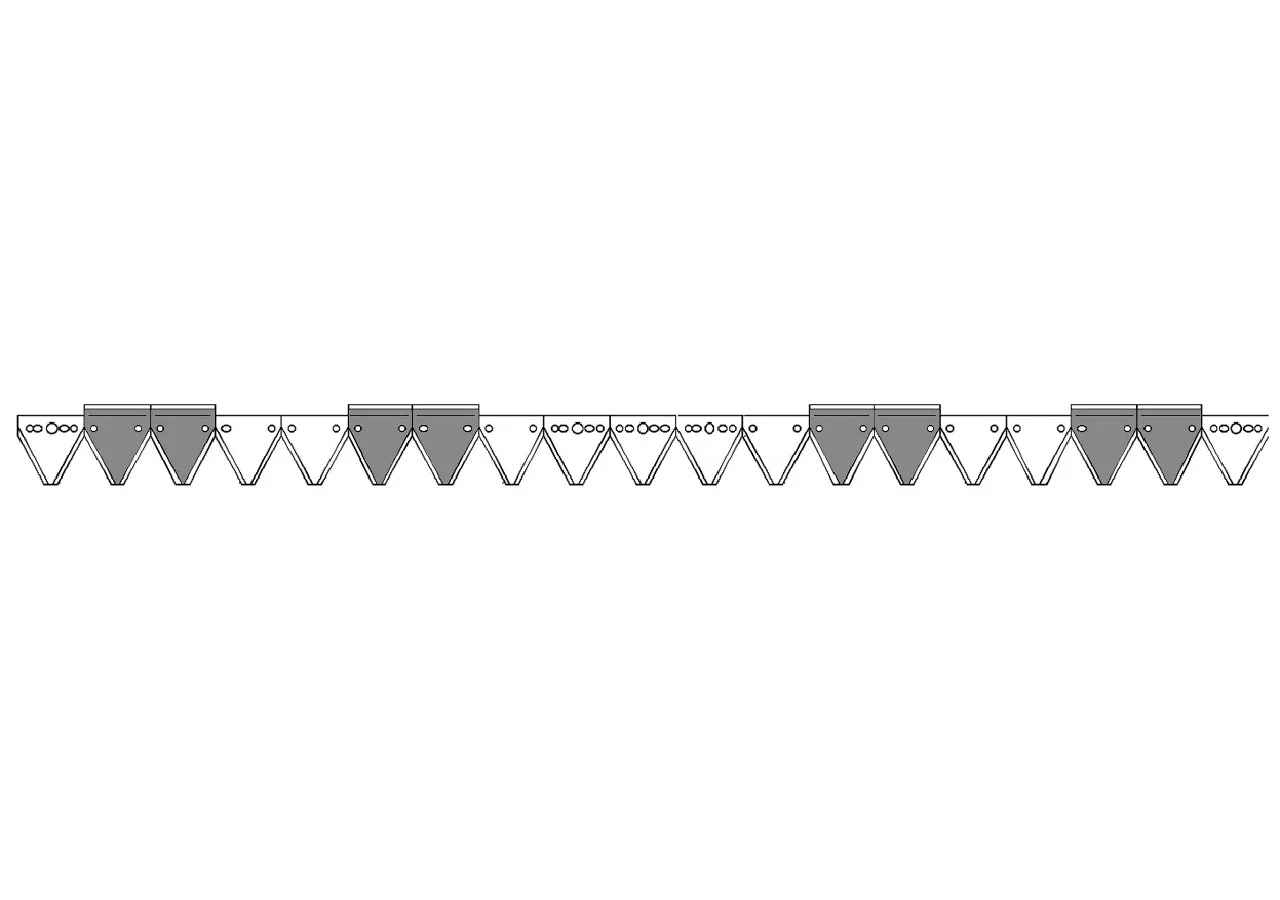 Mähmesser L 145 cm, 19 Klingen, gezahnt, DIN 80 – passend für Vogel und Noot FM13410A Schröckenfux