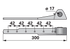 Untermesser L 140 cm, mit Messerkopf, rechts, 18 Klingen, T84, glatt ESM 2655010 ESM
