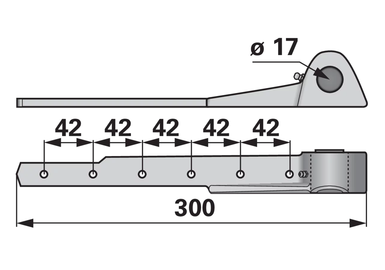 Untermesser L 160 cm, mit Messerkopf – passend für Bucher 150087200 GartenShop24