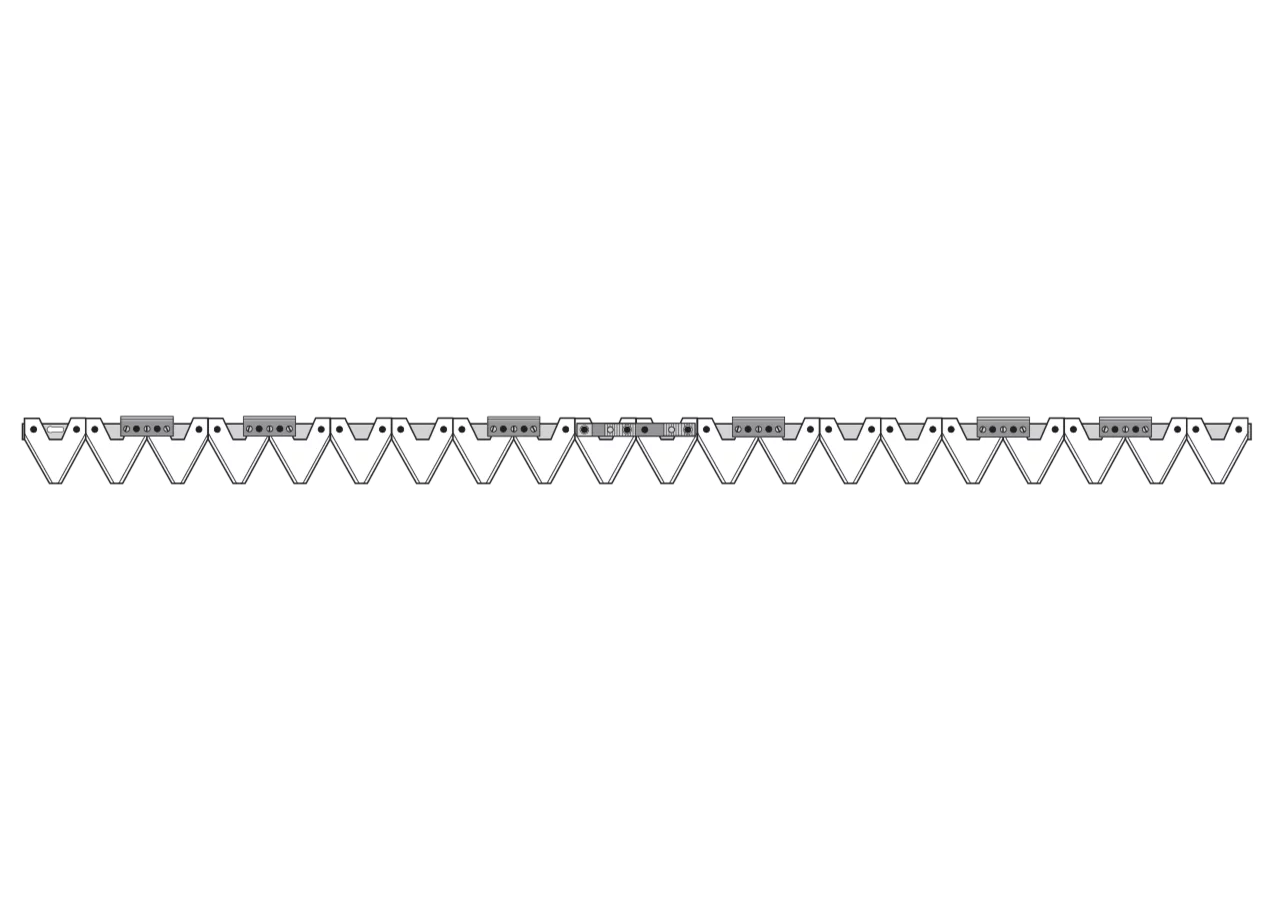 Mähmesser L 153 cm, 20 Klingen, gezahnt – passend für BCS 590.58895.0 Schröckenfux