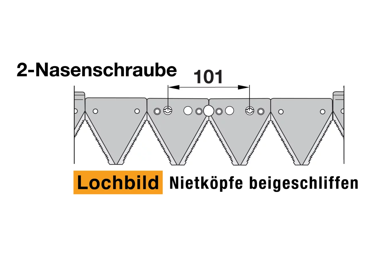 Mähmesser L 140 cm, 18 Klingen, gezahnt, DIN 80 – passend für Moty M630 Schröckenfux