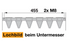 Untermesser L 140 cm, 20 Klingen, glatt, Typ 7014a – passend für Moty M640 Schröckenfux
