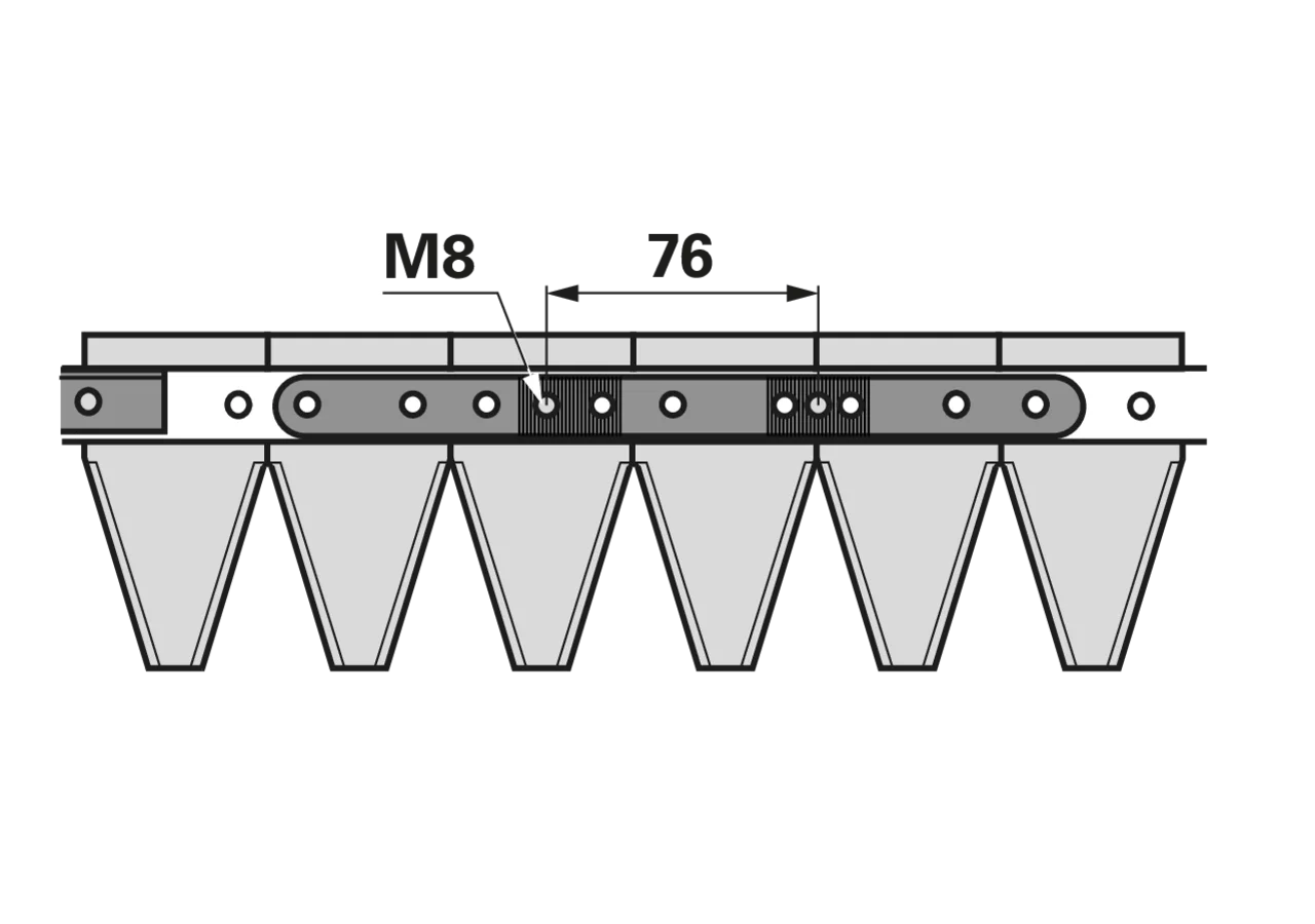 Mähmesser L 80 cm, 15 Klingen, gezahnt – passend für BCS 590.58724T GartenShop24