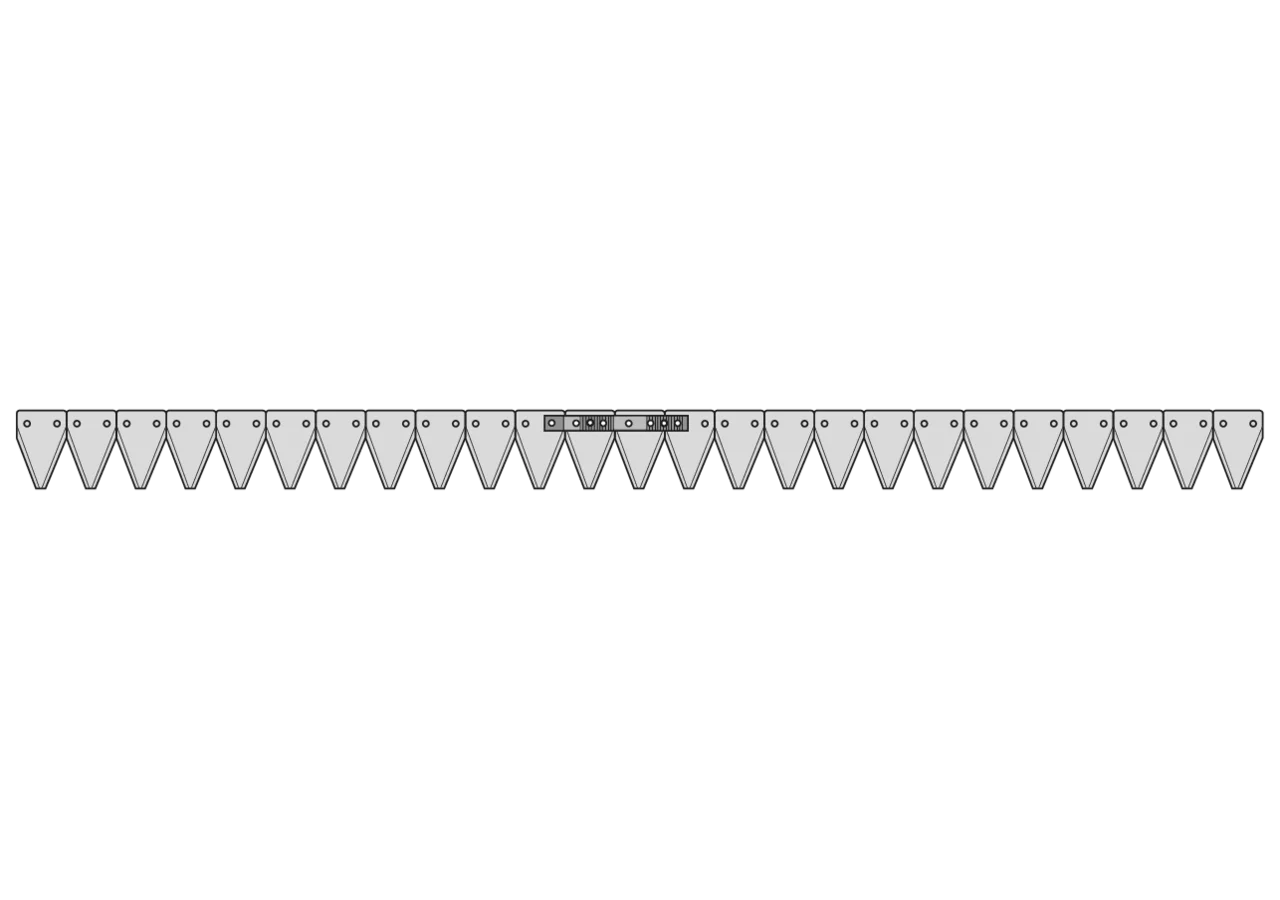 Mähmesser L 130 cm, 25 Klingen, gezahnt – passend für BCS 590.48948 GartenShop24