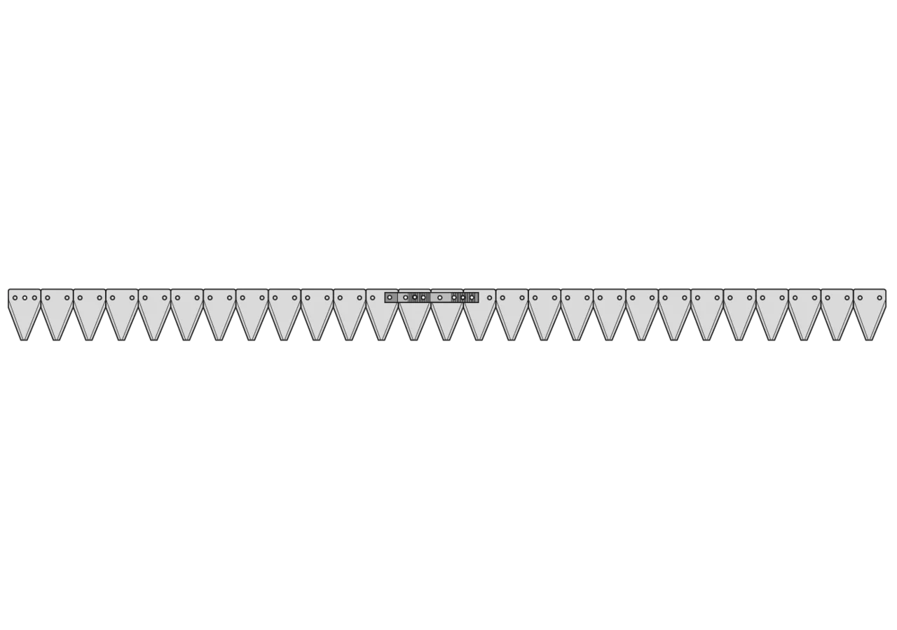 Mähmesser L 138 cm, 27 Klingen, gezahnt – passend für BCS 590.48948.27 GartenShop24
