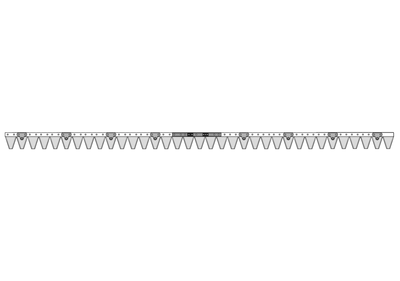 Mähmesser L 175 cm, 35 Klingen, gezahnt – passend für BCS 590.58686 GartenShop24