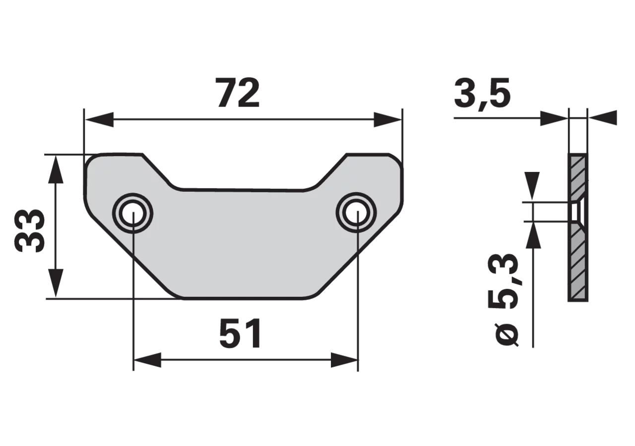 Reinigungsplatte L 72 x B 33 x S 3,5 mm – passend für Aebi 1250 GartenShop24