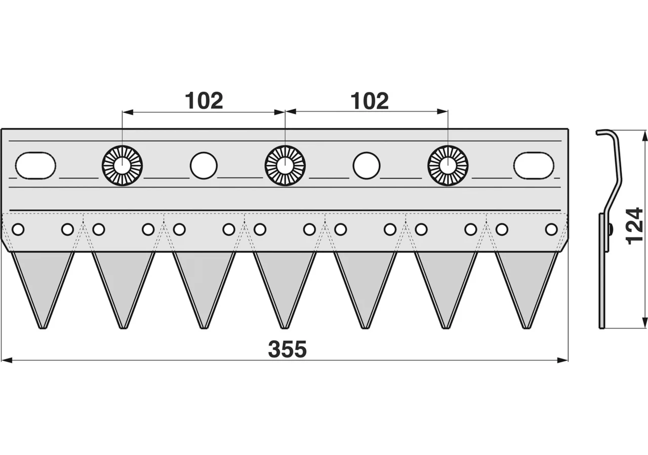 Gegenschneide glatt – passend für Aebi AM22777/1 GartenShop24