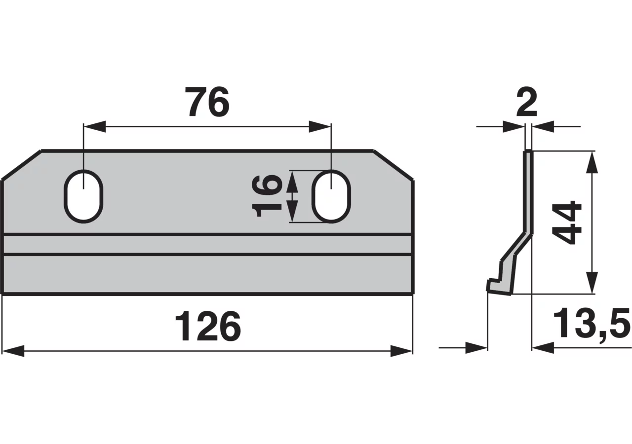 Reibplatte L 126 mm Aebi AM23324/2 Aebi