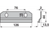 Reibplatte L 126 mm Aebi AM23324/2 Aebi