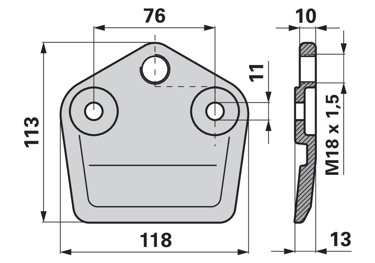 Messerhalter LA 76 mm, Hochschnitt – passend für Bucher 15004297 GartenShop24