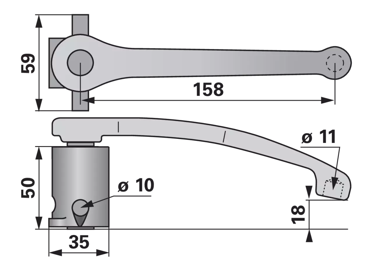 Messerführungsarm für Obermesser ESM 2671350 ESM