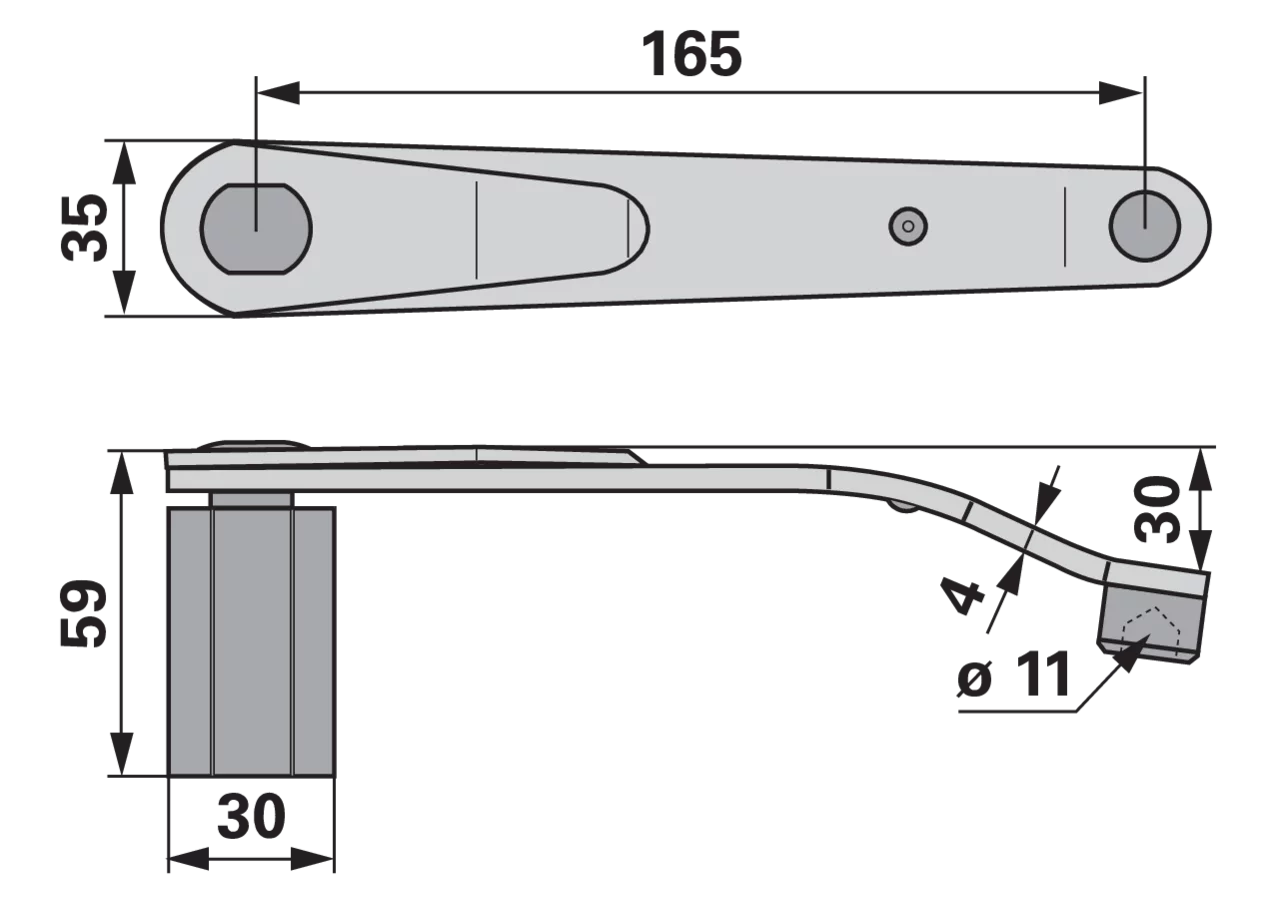 Messerführungsarm für Obermesser ESM bidux 2671270 ESM