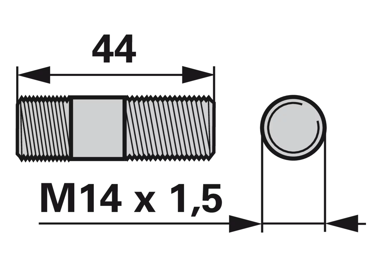 Stiftschraube M14 x 44 mm BCS 313.1213-9 BCS