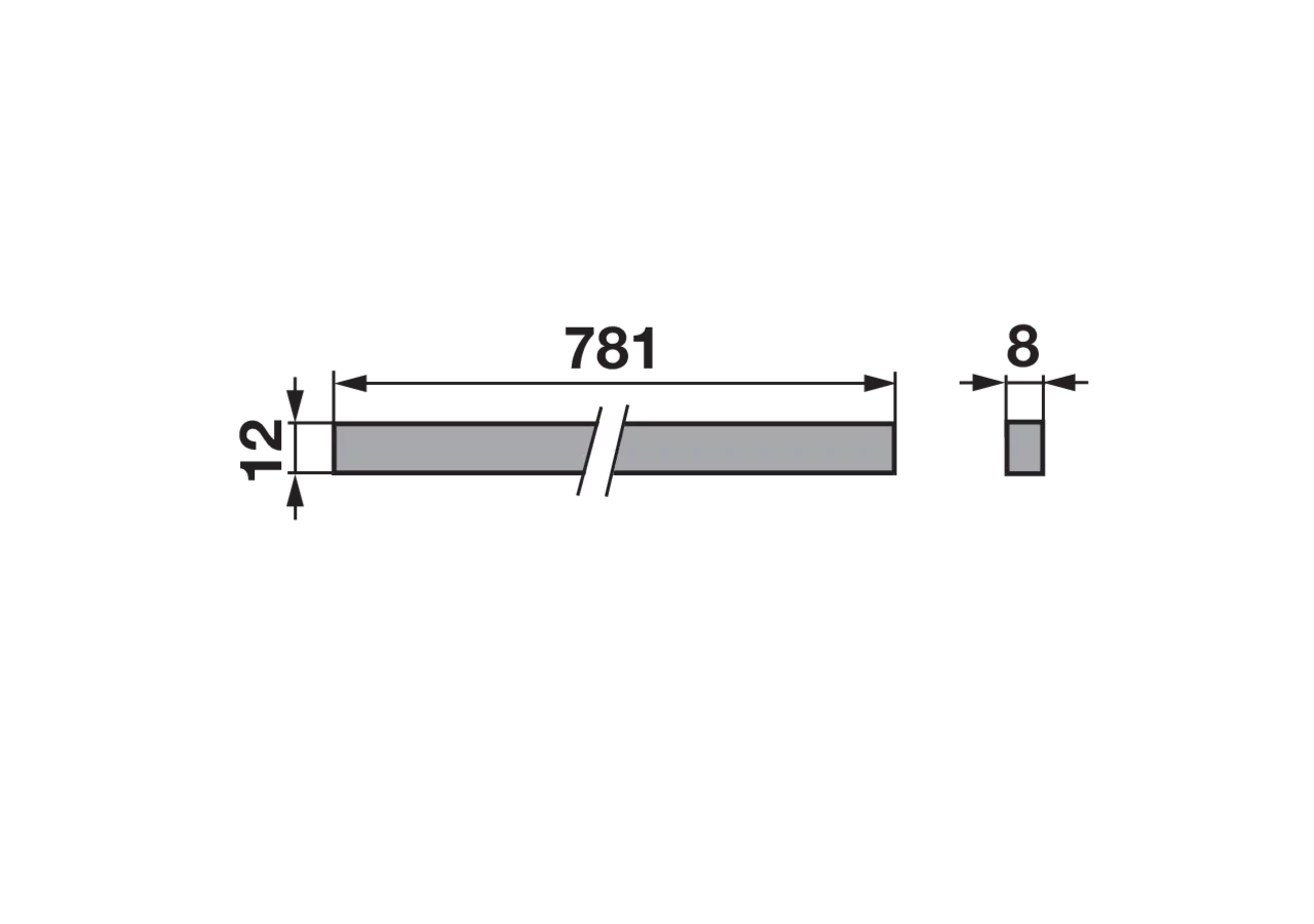 Reibleiste L 781 mm – passend für Bucher H150191540 GartenShop24