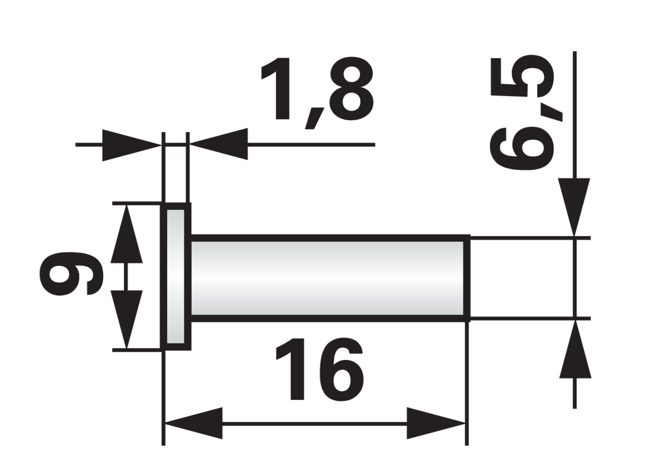 Flachkopfniet AD 6,5 x L 16 mm, 200 Stück – passend für BCS 331.26516.0 GartenShop24