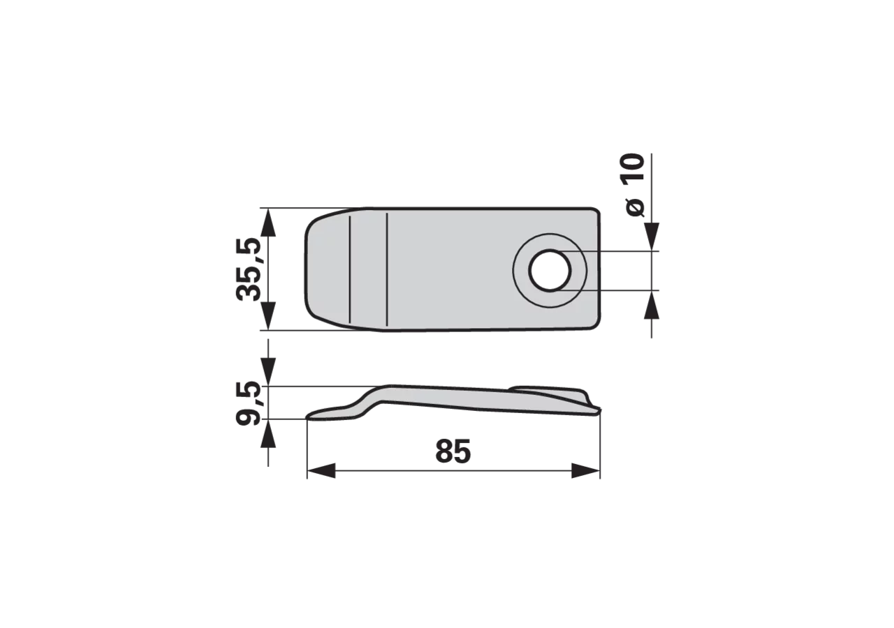 Messerhalter L 85 mm – passend für BCS 523.02823.0 GartenShop24