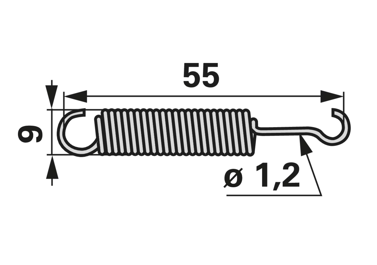 Zugfeder AD 9 x L 55 mm – passend für BCS 106.5183 GartenShop24