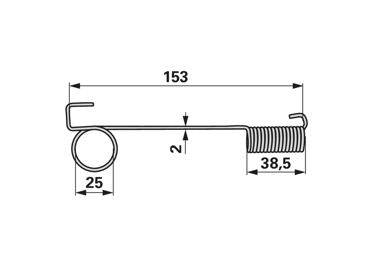 Zugfeder L 153 mm – passend für Mörtl N41N GartenShop24