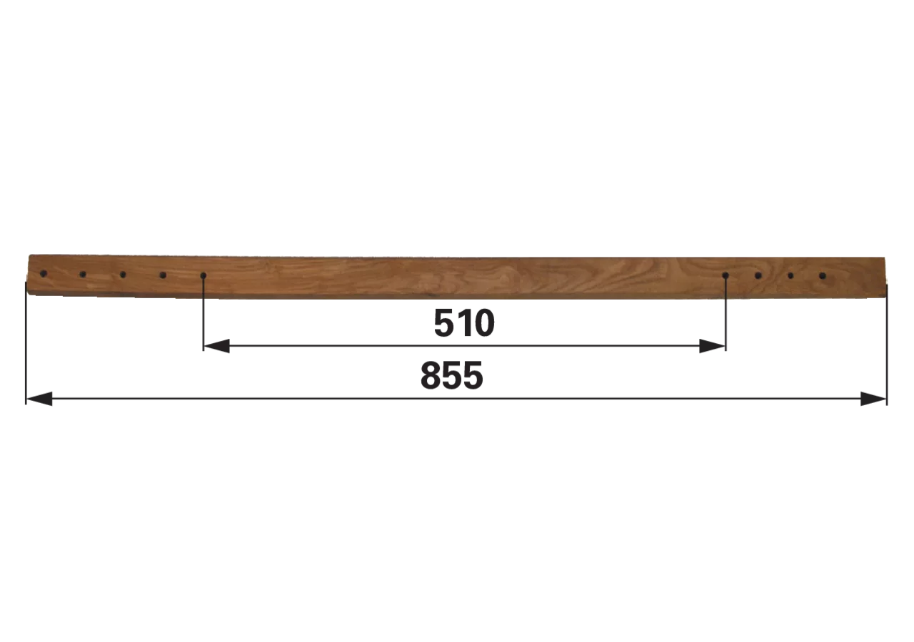 Treibstangenholz L 855 mm – passend für Rasspe 1800/1060 GartenShop24