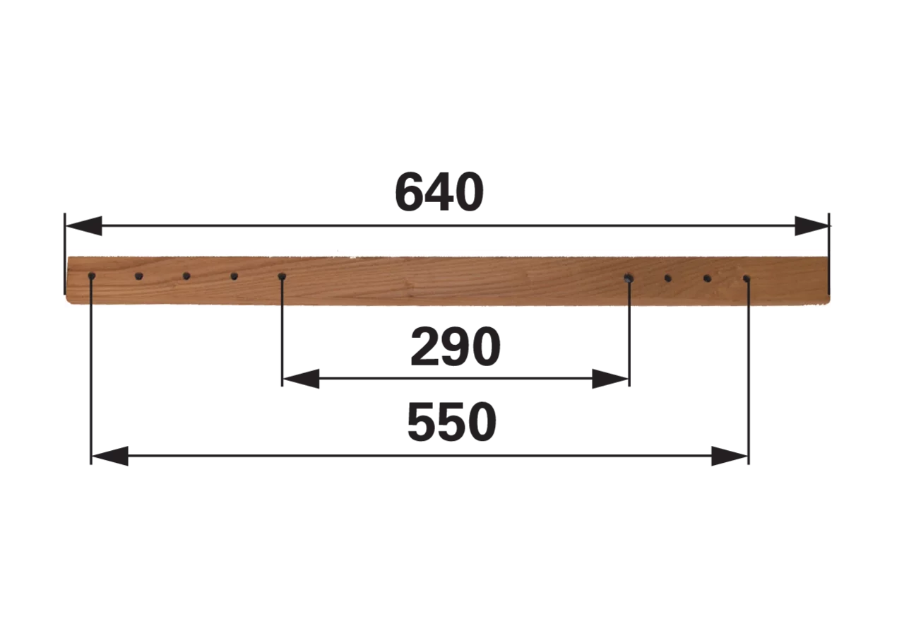 Treibstangenholz L 640 mm – passend für Steyr PL540 GartenShop24