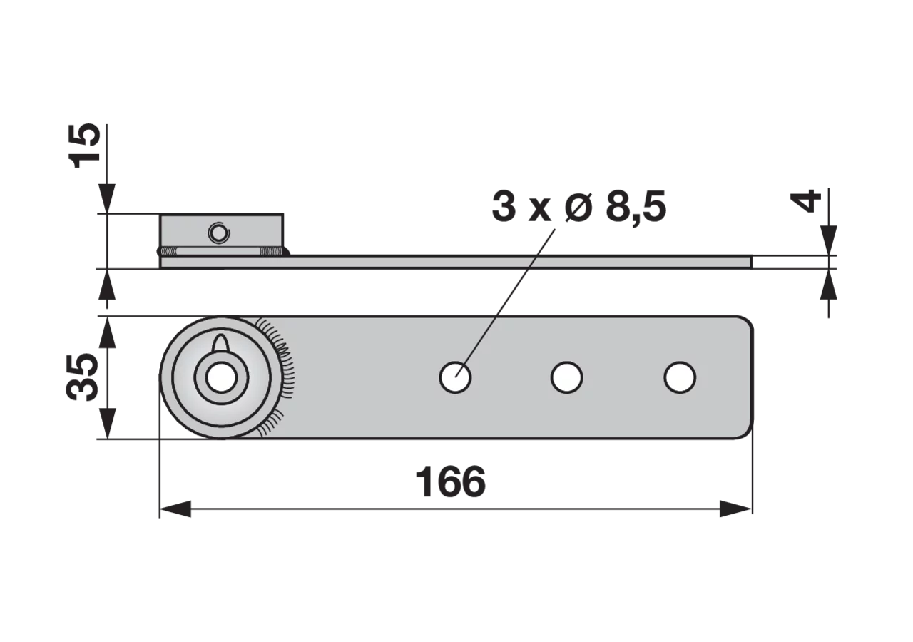Schubstangenhalter oben Aebi 210.0382 Aebi