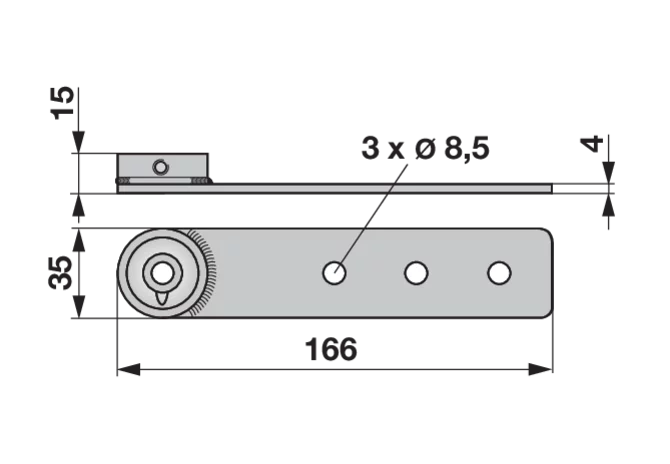 Schubstangenhalter unten Aebi 210.0659 Aebi