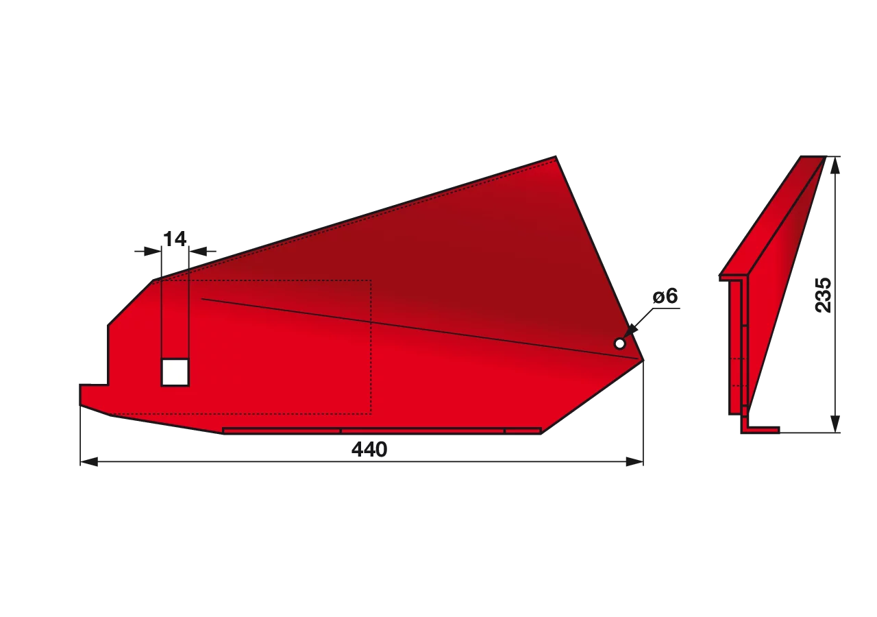 Schwadblech rechts – passend für Bucher H130201390 GartenShop24