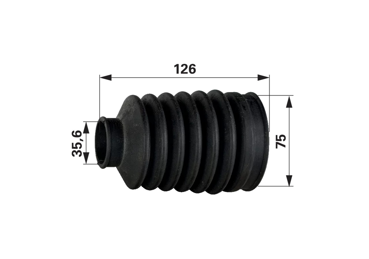 Faltenbalg Gummi, Schwarz Rapid 59170 Rapid