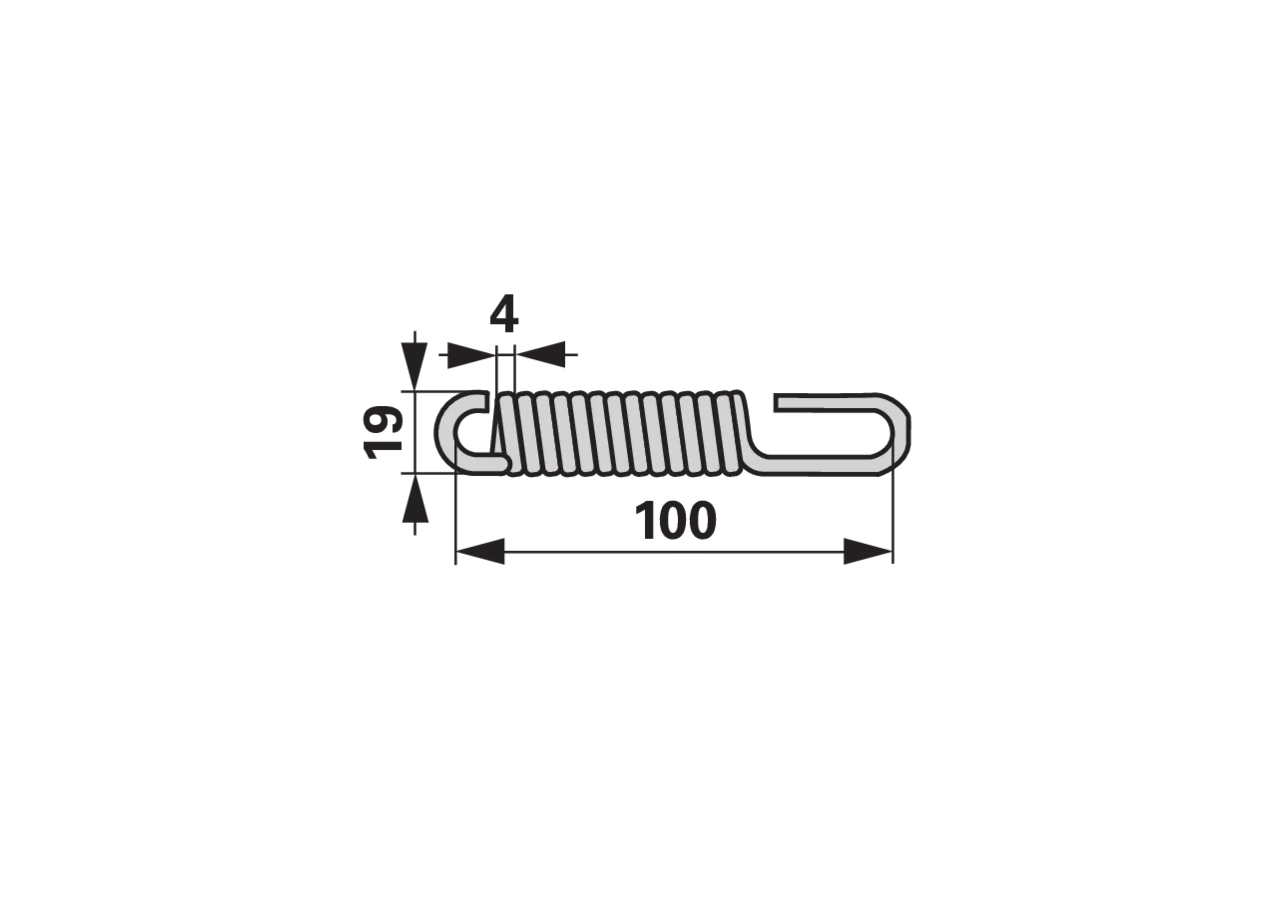 Zugfeder AD 19 x L 100 mm – passend für Rapid 59506 GartenShop24