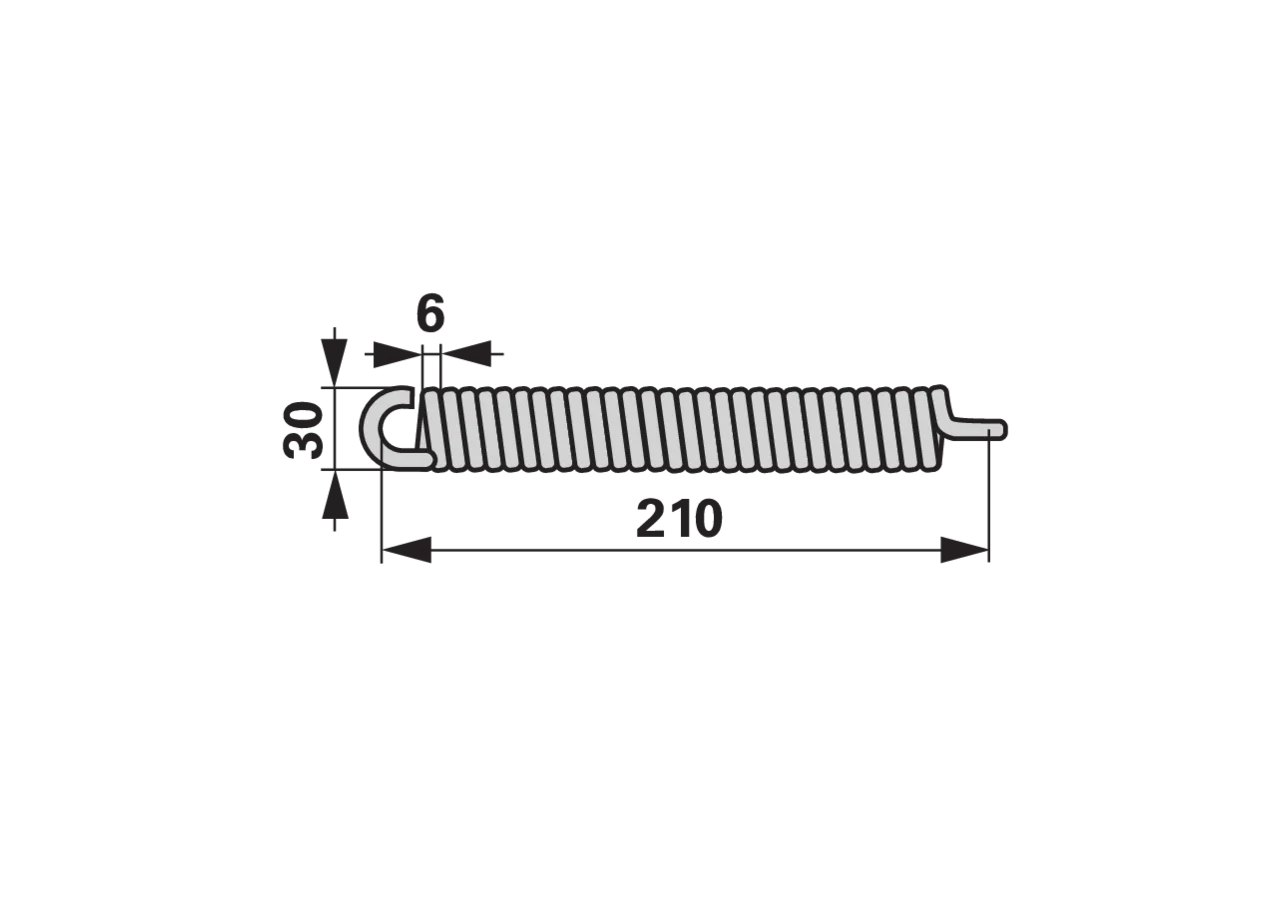 Zugfeder AD 30 x L 210 mm – passend für Rapid 82541 GartenShop24