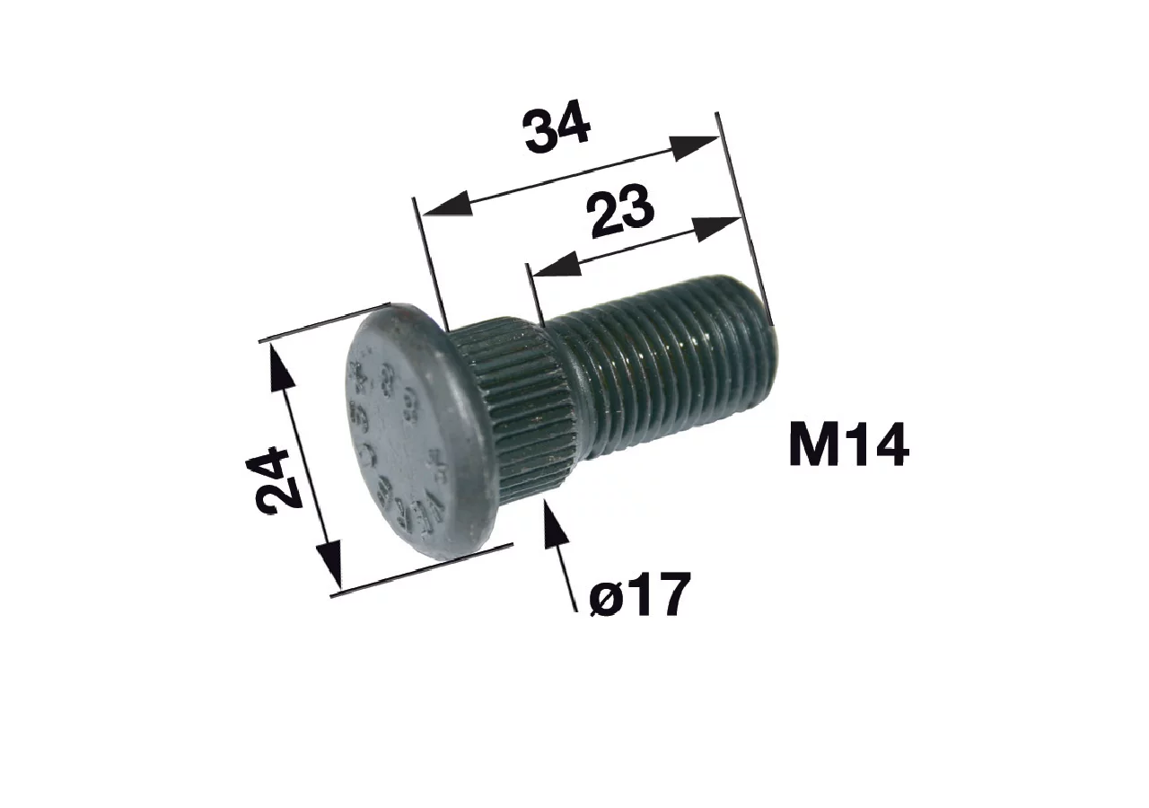 Radschraube M14 x 34 mm – passend für Rapid 57896 GartenShop24