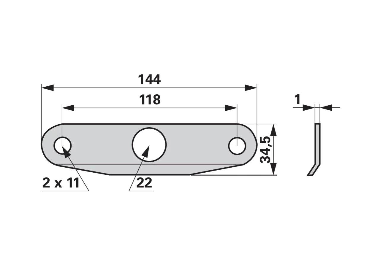 Federblech L 144 mm Rapid 257113 Rapid