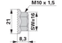 Reguliermutter M10 x 1,5 mm Aebi 100.7897 Aebi