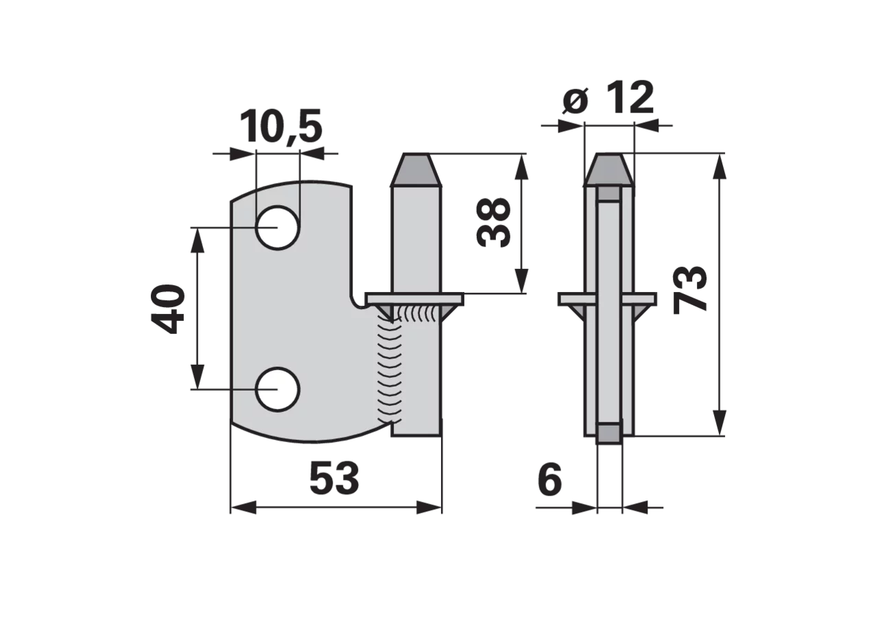 Scharnierzapfen – passend für Aebi AM465202 GartenShop24