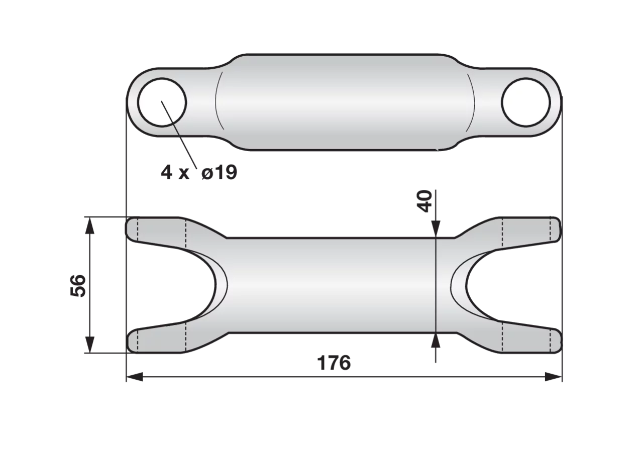 Doppelgabel L 176 mm – passend für Rapid 251138 GartenShop24
