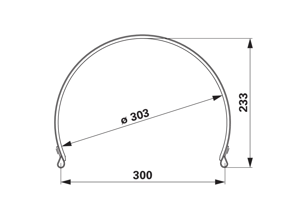 Bremsband ID 303 mm Aebi 210.5370 Aebi