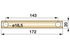 Schwingachse AD 20 x L 172 mm ESM 190020901 ESM